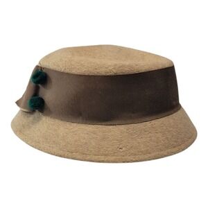 Henry Pollak Wool 1950s Women's Hat Tan READ Prop Play School